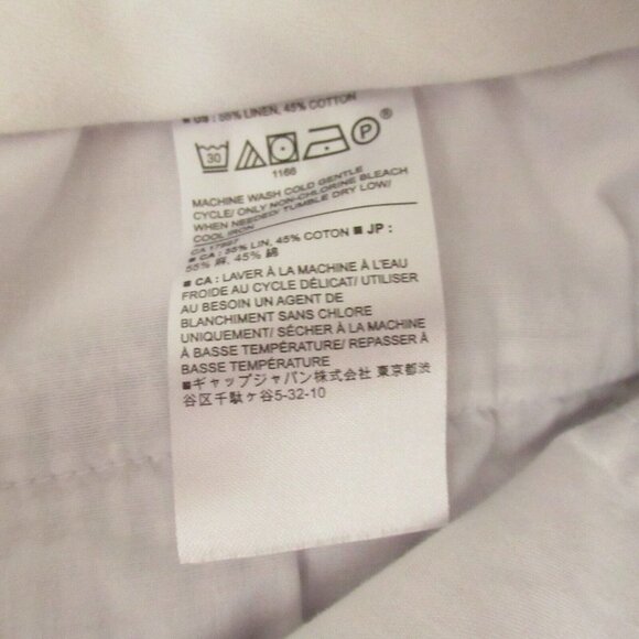 Banana Republic Shorts 10 Blue Plaid Linen Blend Belted Flat Front Preppy - Picture 4 of 5